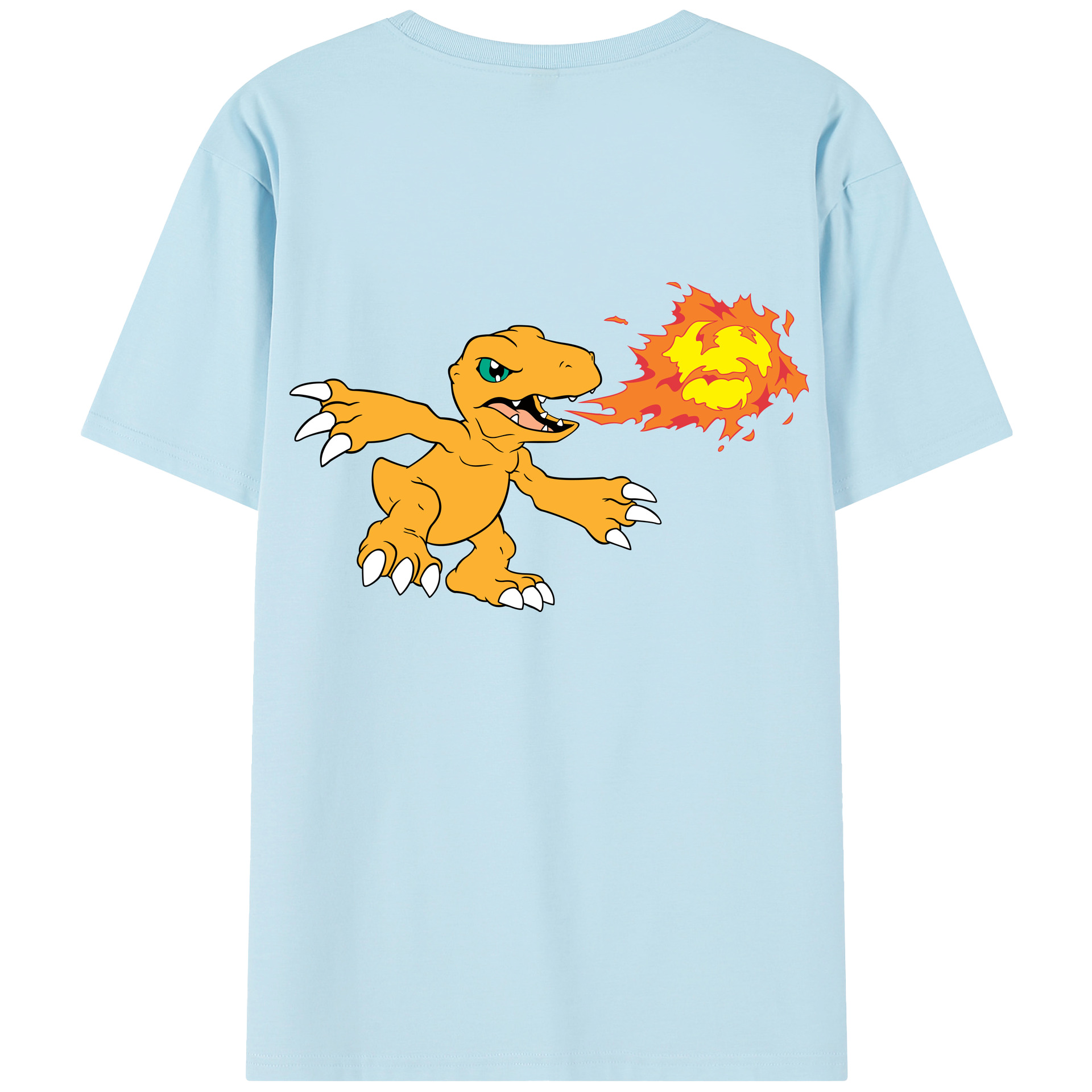 （画像用） Digimon デジタルモンスター/デジモン 綿100％半袖Tシャツ（背面プリント）